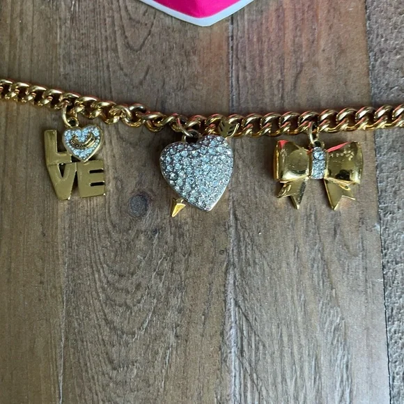 Juicy Couture Love Gold Bracelet with Crystal Charms - Picture 3 of 6